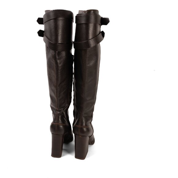 Veronique Branquinho Tall Leather Boots - Brown size 37 - Picture 6 of 12